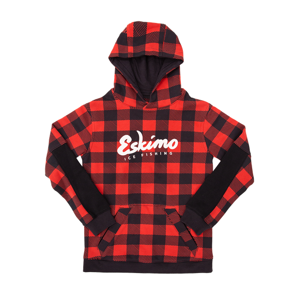 Youth Retro Buffalo Plaid Hoodie