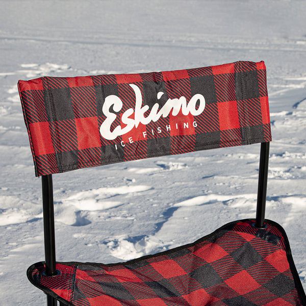 Plaid Folding Ice Chair