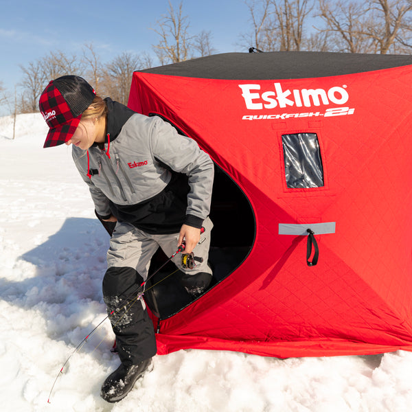Eskimo 36150 Quickfish 6I Insulated Pop-Up Hub-Style Ice Fishing Shelter,  68 Square Feet of Fishable Area, 6 Person Shelter, Shelters -  Canada