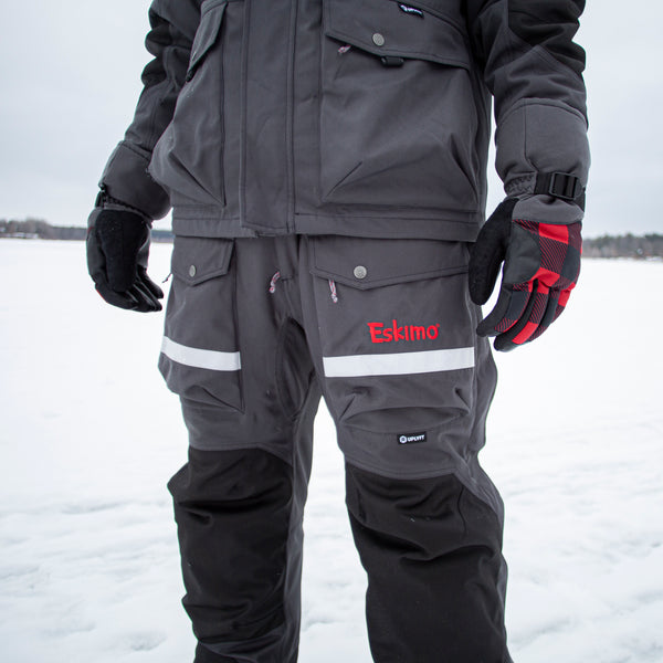 Eskimo Ice Fishing Gear - The Roughneck Suit! Another great option for ice  fishing jacket & bibs featuring incredible comfort and the peace of mind of  having Eskimo's breathable Uplyft floatation liner! #