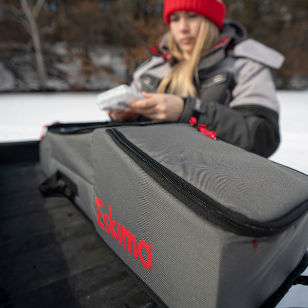 39123 Eskimo Ice Fishing Rod Locker 32 Carry Storage Transport case Hard  soft 12642038266