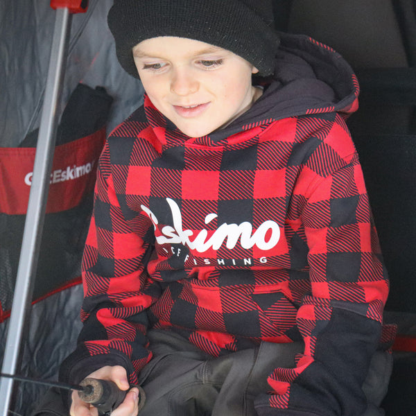 Youth Retro Buffalo Plaid Hoodie