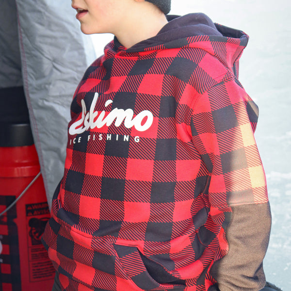 Youth Retro Buffalo Plaid Hoodie