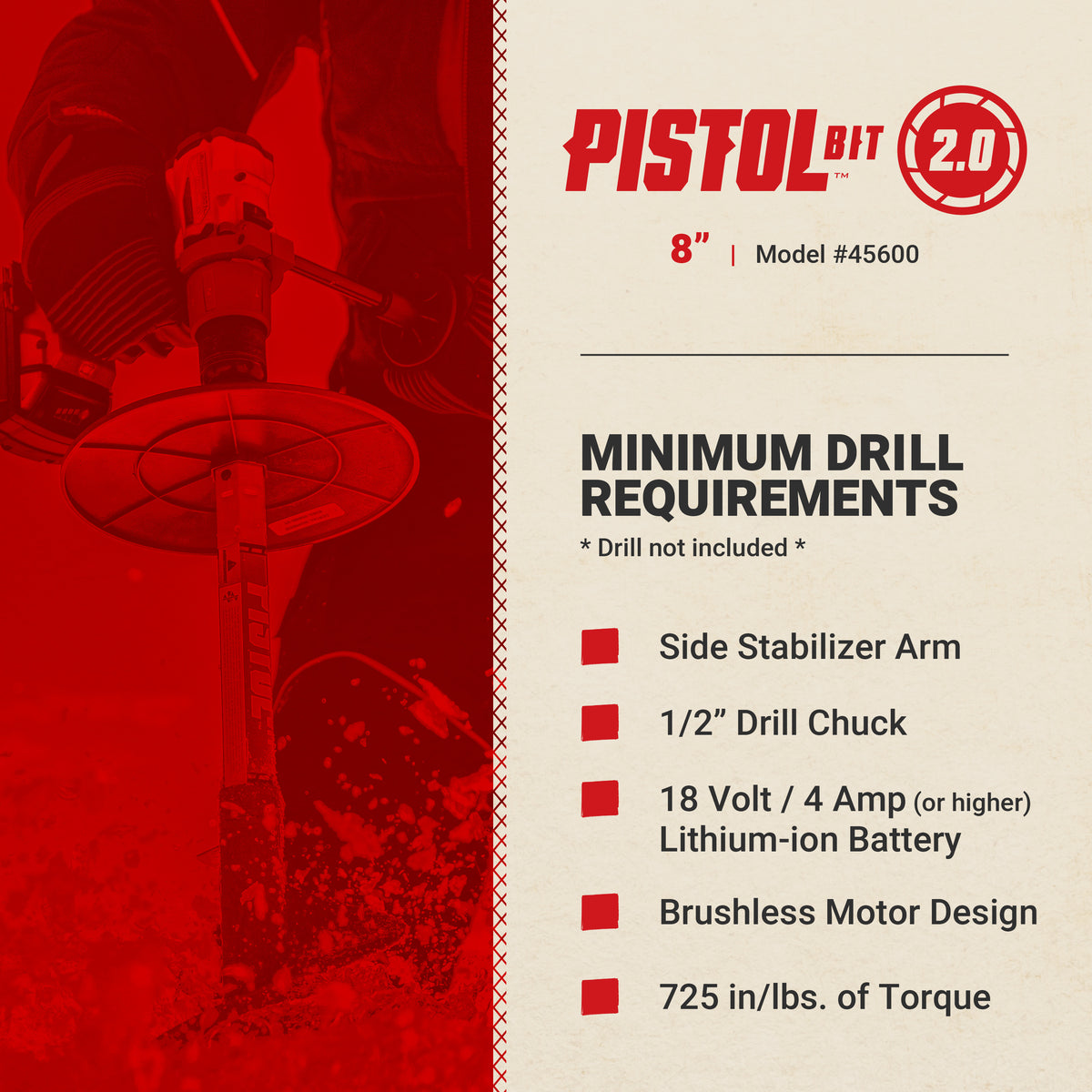 8" Pistol Bit 2.0