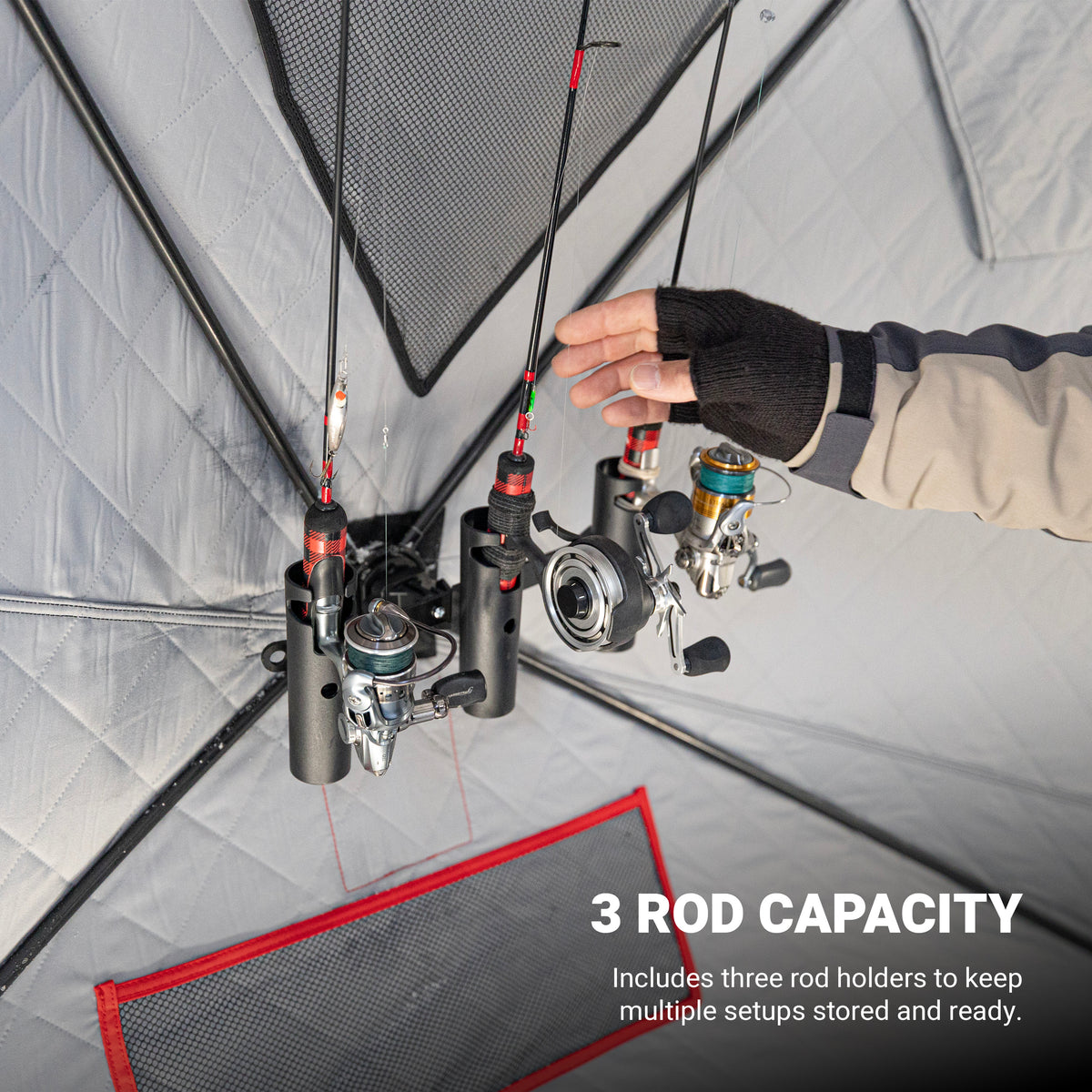 E-Hub Triple Rod Holder