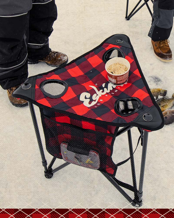 Eskimo 30619 Extra Large Portable Folding Quad Ice Fishing Gear Seat Chair,  Red