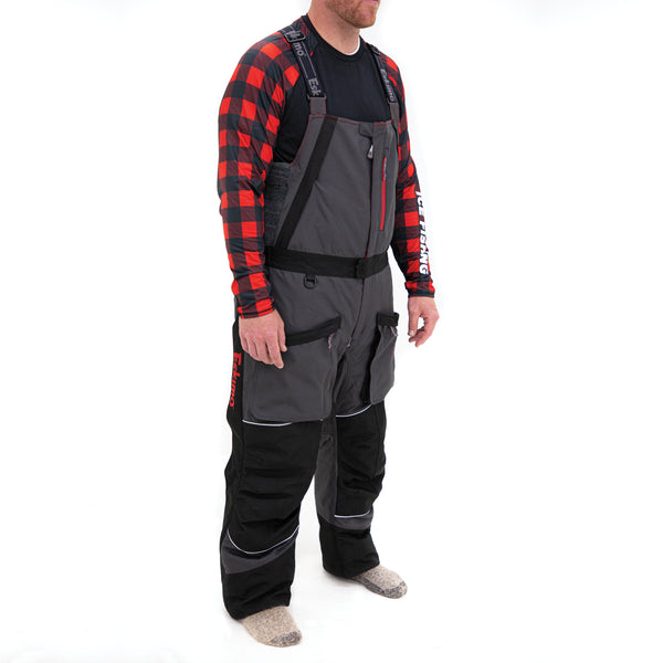 Roughneck Ice Fishing Bibs, Men's, Forged Iron, X-Large