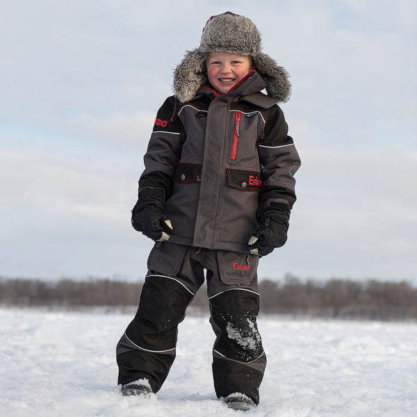 Eskimo Keeper Youth Ice Fishing Bibs - Gray/Black - L - Gray/Black