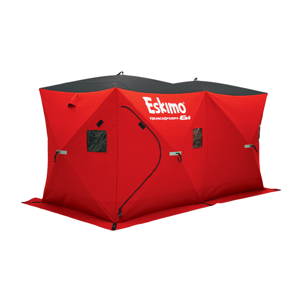 Eskimo Quickfish 6 Portable 6-Person Pop Up Ice Fishing Shelter
