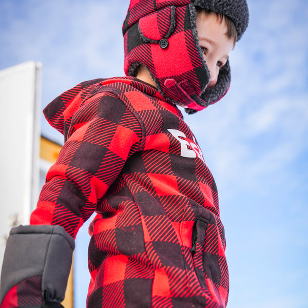 Youth Plaid Cotton Hoodie
