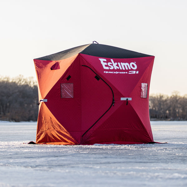 INTOBOO Ice Fishing Shelter, Insulated Ice Fishing Pop-Up Tent for 1-2  Person, Portable Ice Fishing Shanty with 3 Layer Fabric, Anchors, Tie  Ropes, Large Ice Shack, Windproof & Waterproof, Red - Yahoo Shopping