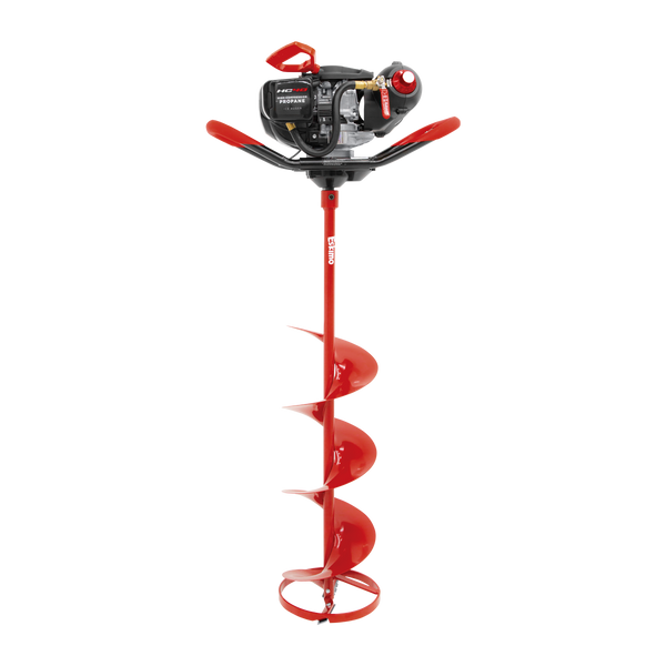 Eskimo Dual Flat Blade Ice Fishing Hand Auger with Blade Protector - Red, 1  ct - Fry's Food Stores